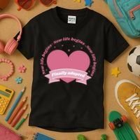 Finally Adopted New Life Begins Kids T-Shirt thumb 3