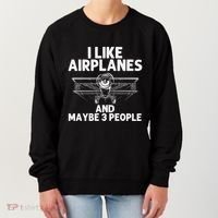 Funny Airplane Novelty Plane Aviation Pilot Gift Women's Sweatshirt thumb 0