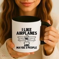 Funny Airplane Novelty Plane Aviation Pilot Gift Coffee Mug thumb 3