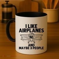 Funny Airplane Novelty Plane Aviation Pilot Gift Coffee Mug thumb 4