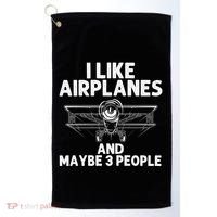 Funny Airplane Novelty Plane Aviation Pilot Gift Golf Towel thumb 0
