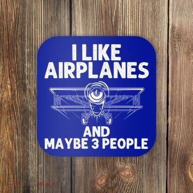 Funny Airplane Novelty Plane Aviation Pilot Gift Coaster