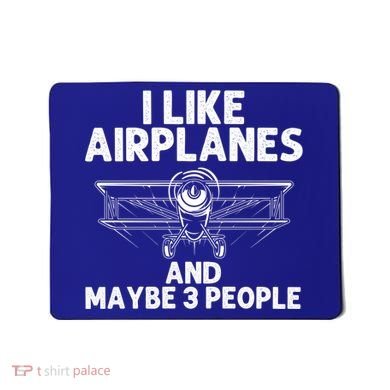 Funny Airplane Novelty Plane Aviation Pilot Gift Mousepad