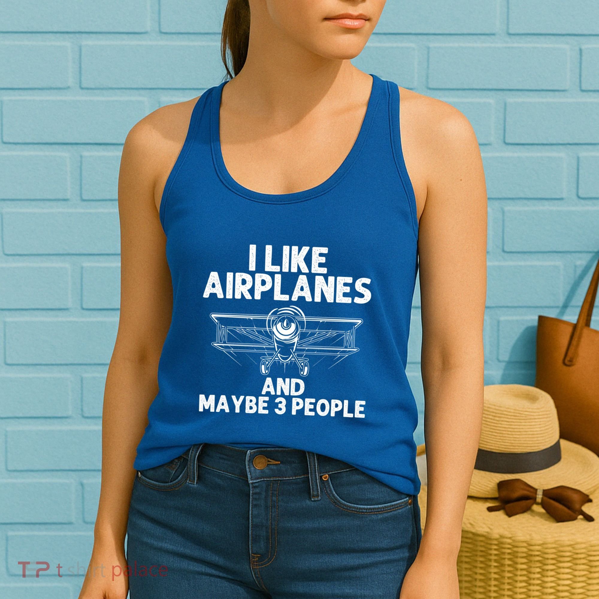 Funny Airplane Novelty Plane Aviation Pilot Gift Women's Tank Top