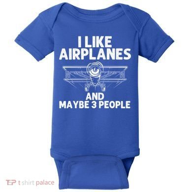 Funny Airplane Novelty Plane Aviation Pilot Gift Baby Bodysuit