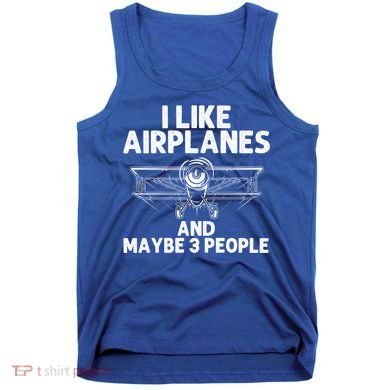 Funny Airplane Novelty Plane Aviation Pilot Gift Tank Top