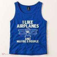 Funny Airplane Novelty Plane Aviation Pilot Gift Tank Top thumb 2