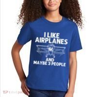 Funny Airplane Novelty Plane Aviation Pilot Gift Kids T-Shirt thumb 2