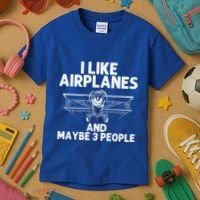 Funny Airplane Novelty Plane Aviation Pilot Gift Kids T-Shirt thumb 3