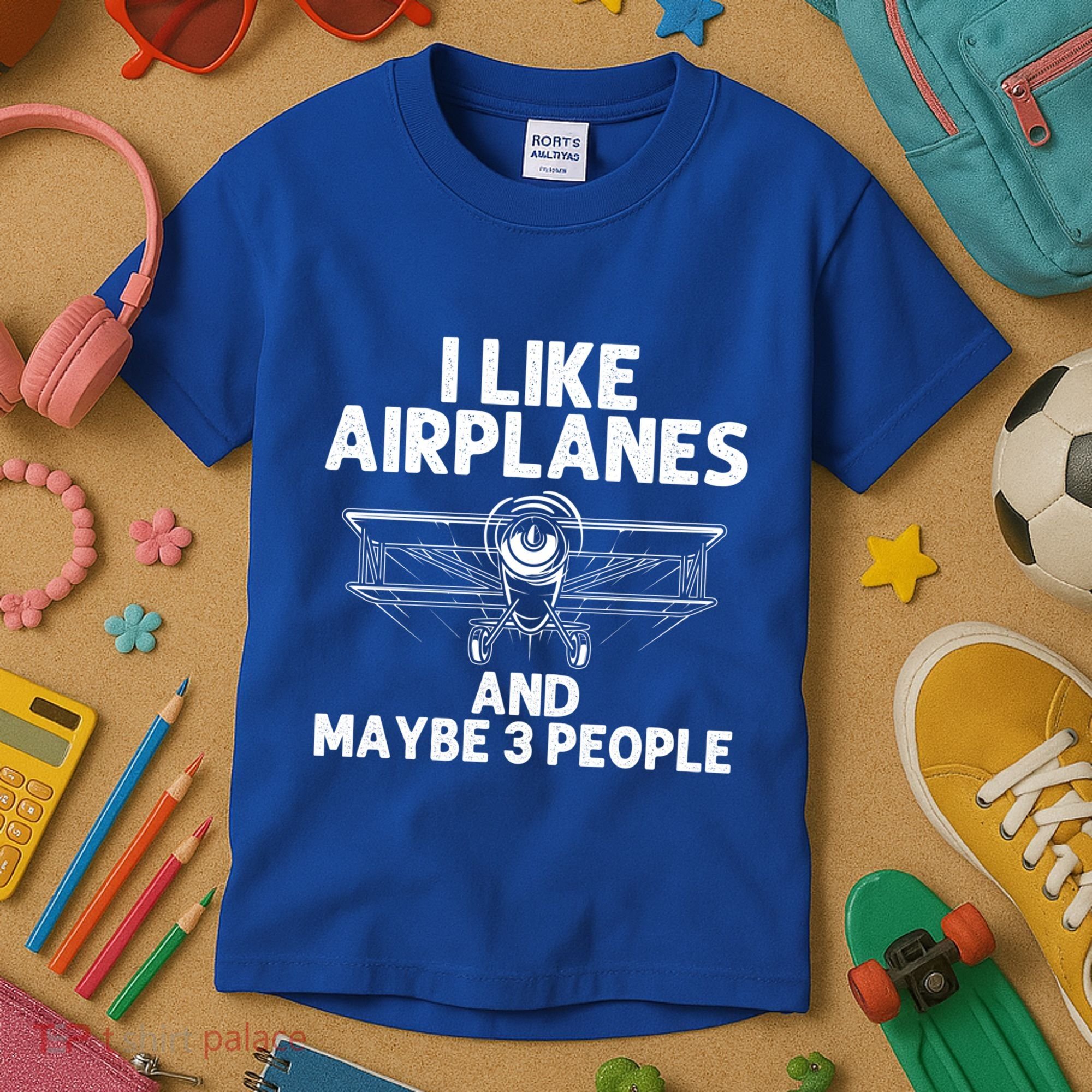 Funny Airplane Novelty Plane Aviation Pilot Gift Kids T-Shirt