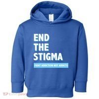 Fight Addiction Not Addicts End The Stigma Awareness Gift Toddler Hoodie thumb 0