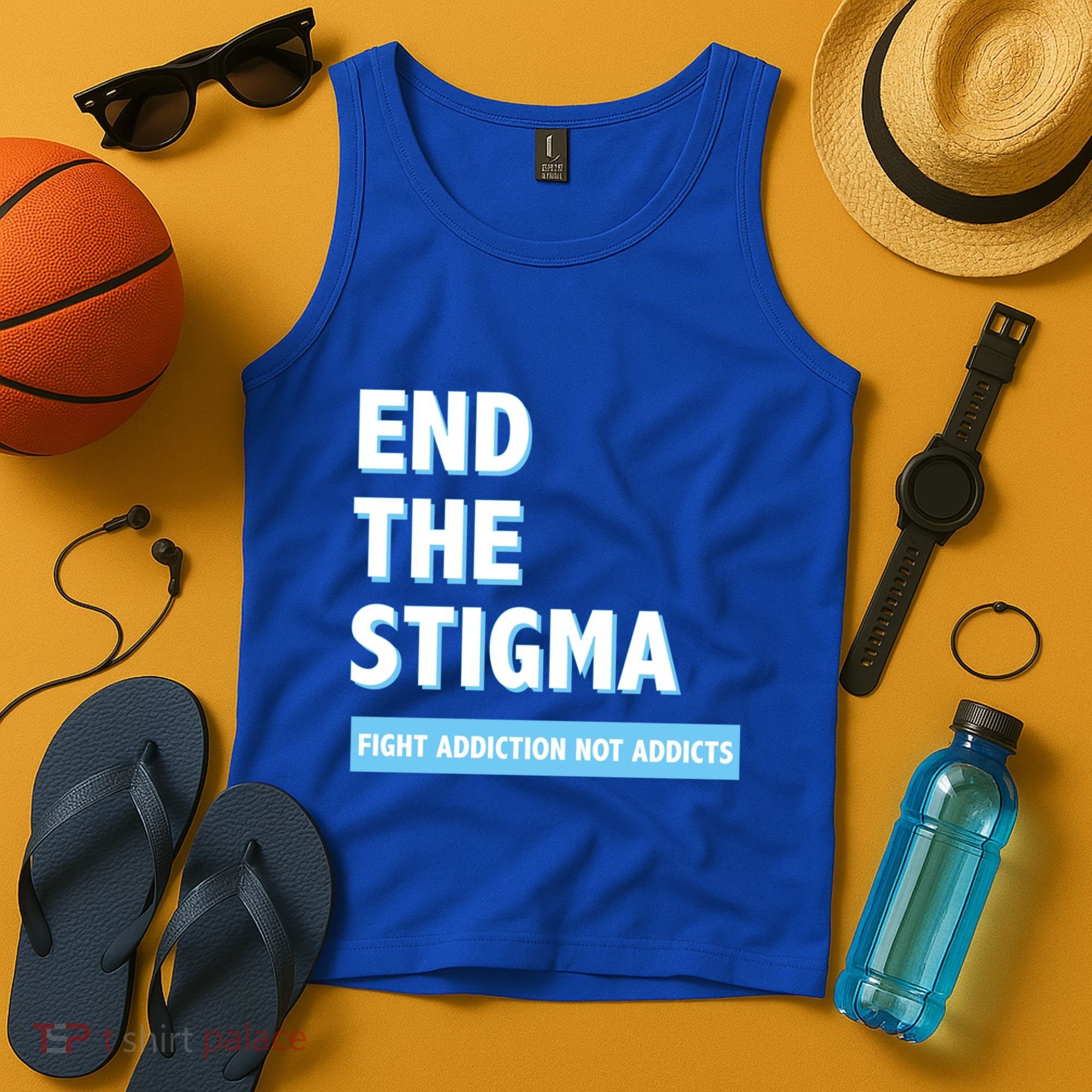 Fight Addiction Not Addicts End The Stigma Awareness Gift Tank Top