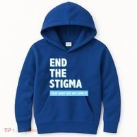 Fight Addiction Not Addicts End The Stigma Awareness Gift Kids Hoodie thumb 0