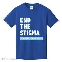 Fight Addiction Not Addicts End The Stigma Awareness Gift Kids T-Shirt thumb 0