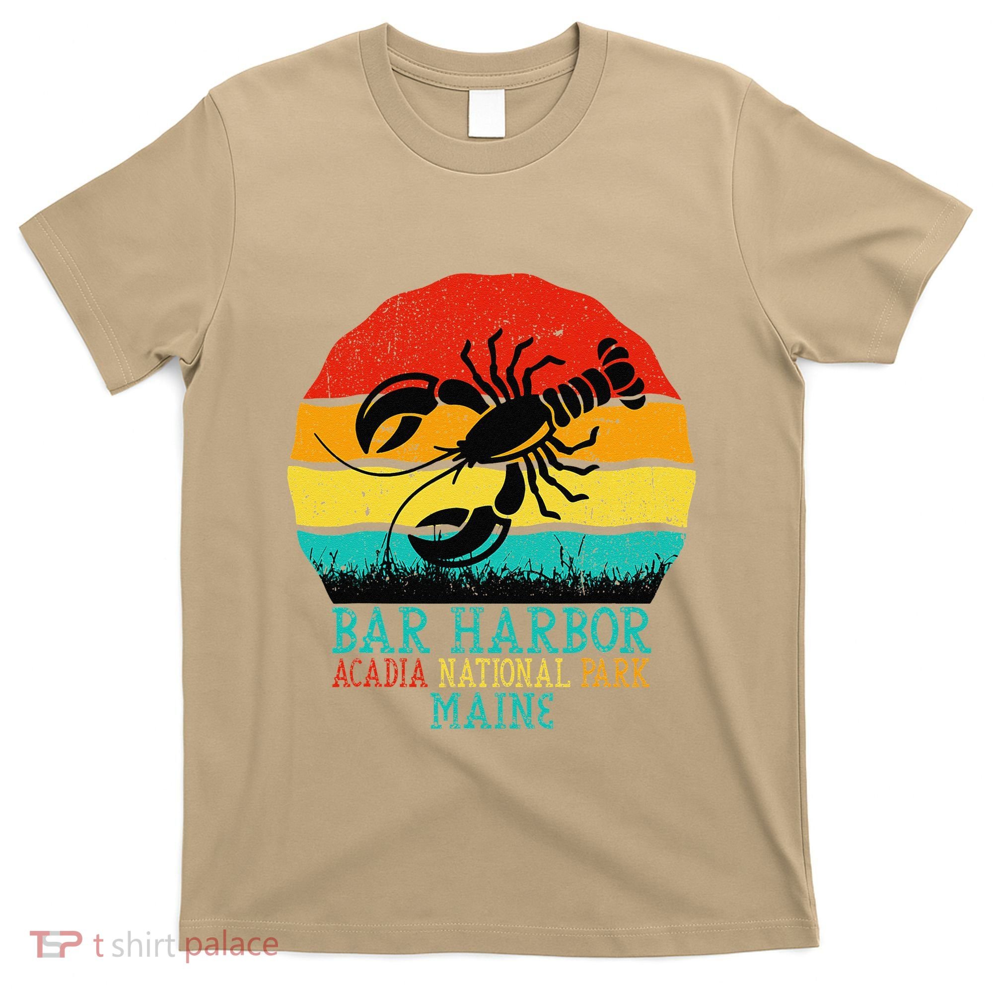 Funny Acadia National Park Bar Harbor Maine Vintage Lobster T-Shirt