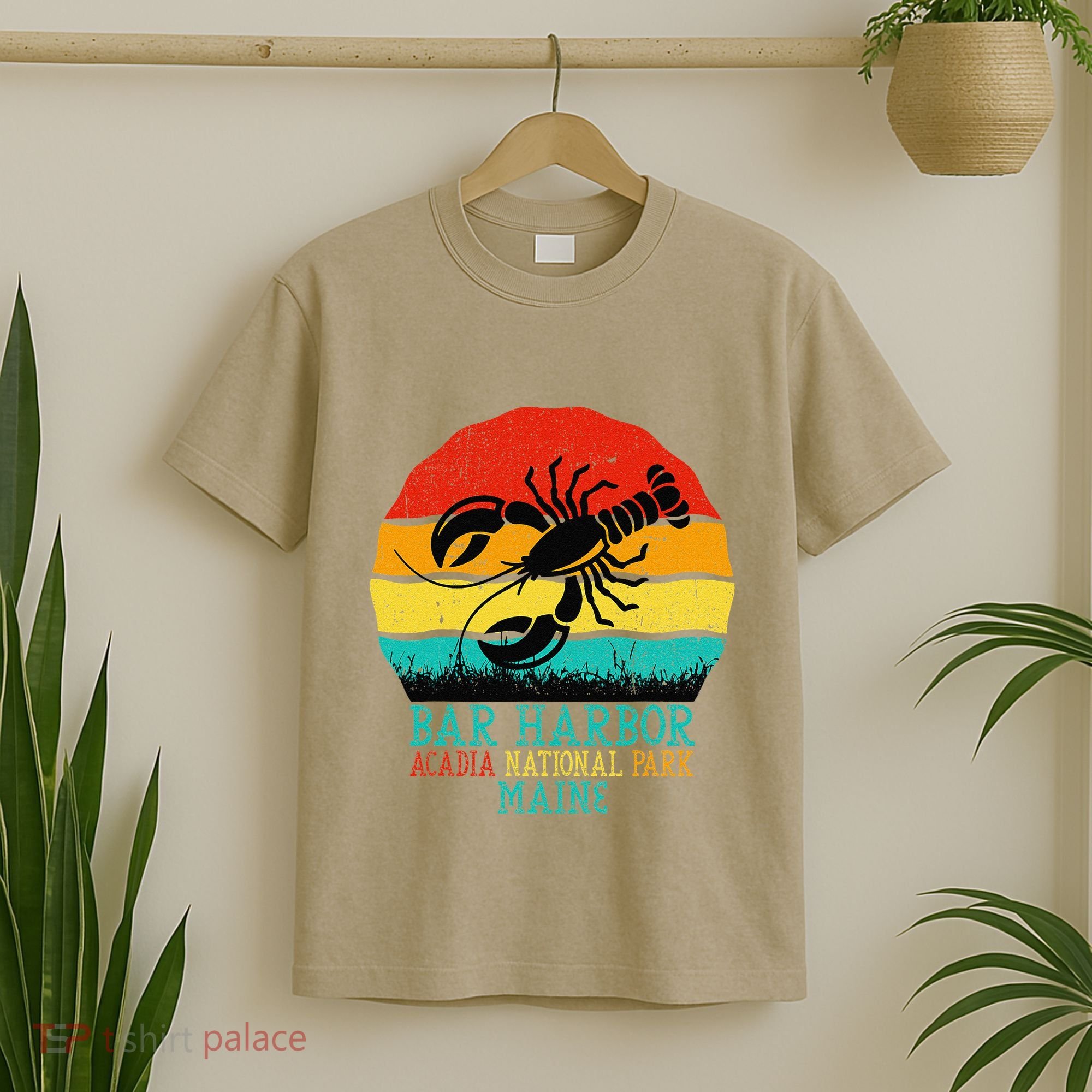 Funny Acadia National Park Bar Harbor Maine Vintage Lobster T-Shirt