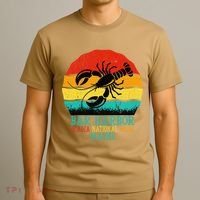 Funny Acadia National Park Bar Harbor Maine Vintage Lobster T-Shirt thumb 3