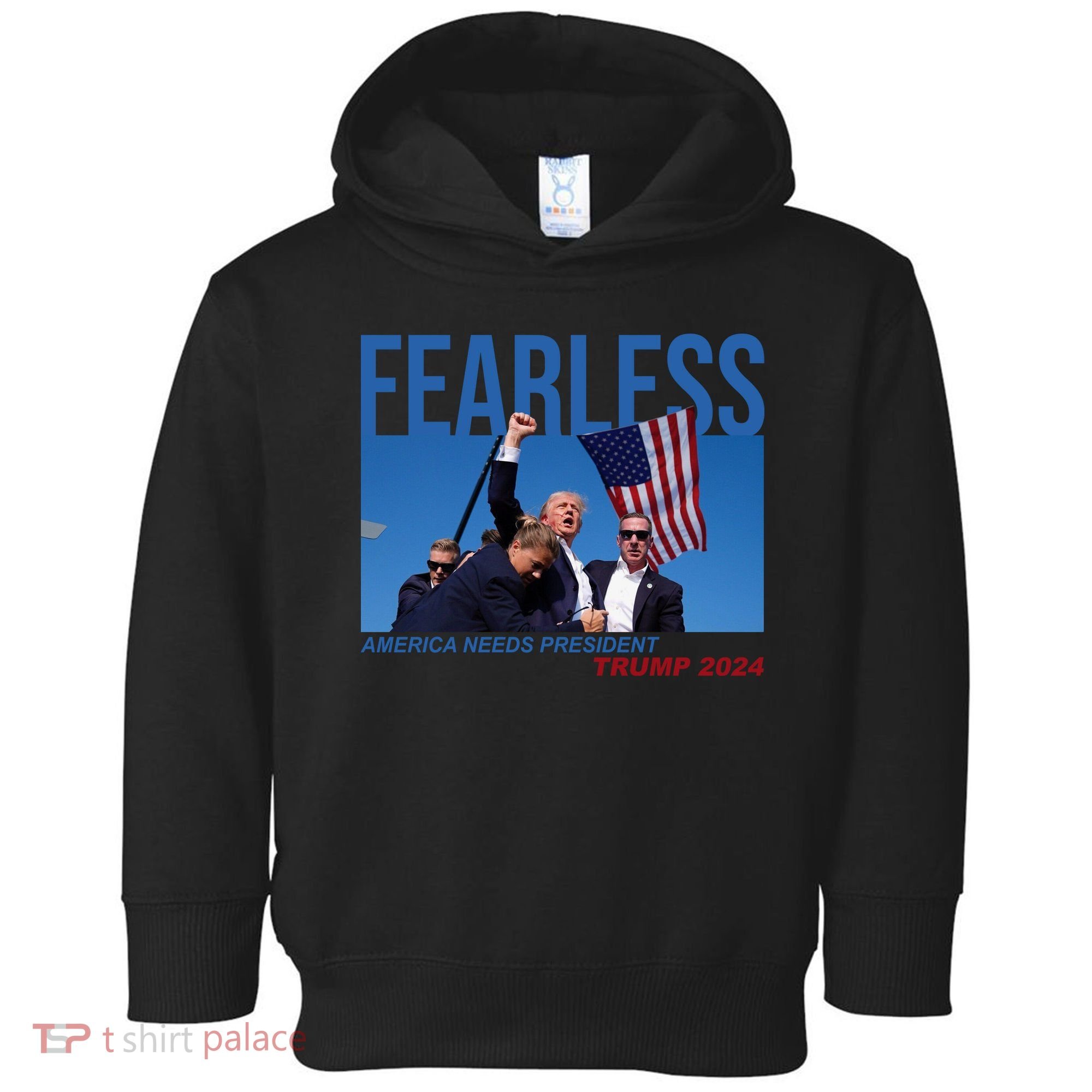 Fearless America Needs President Trump 2024 Toddler Hoodie