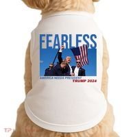 Fearless America Needs President Trump 2024 Doggie Tank thumb 0