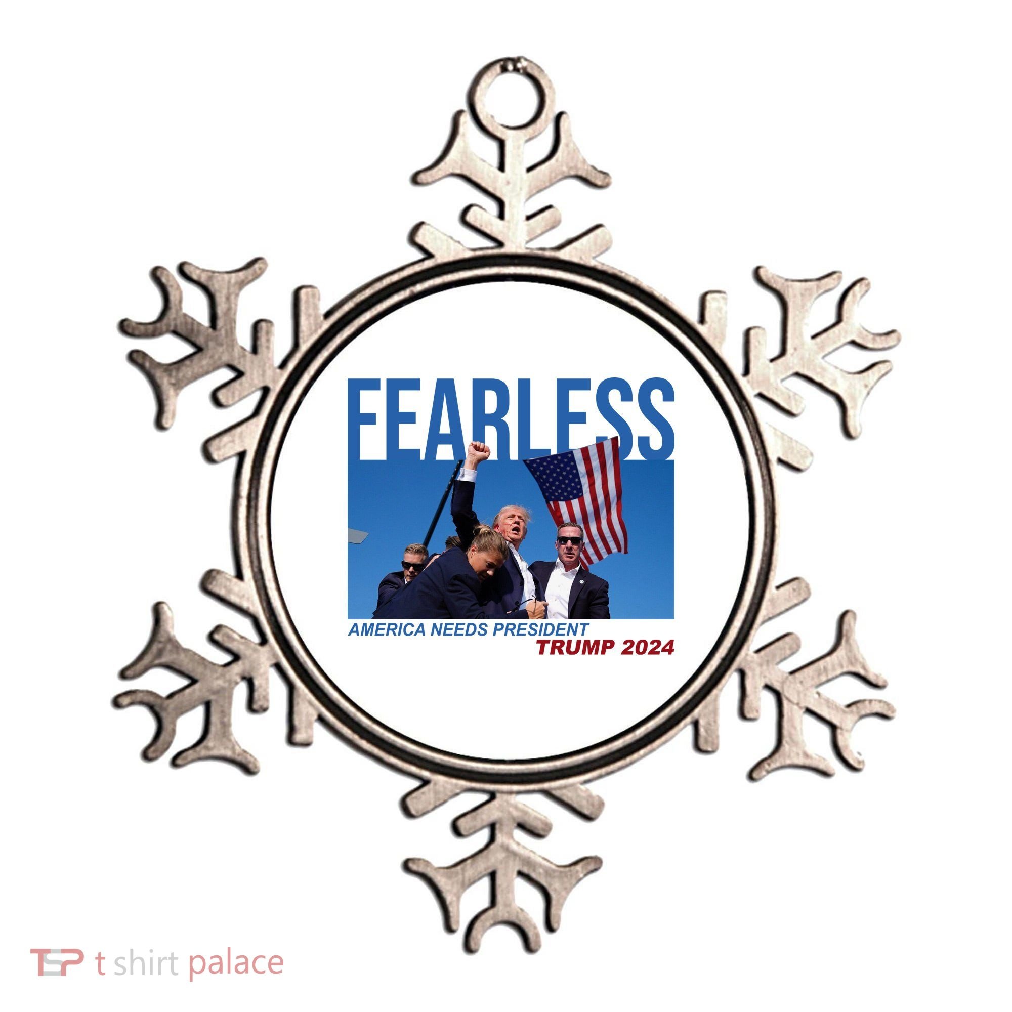 Fearless America Needs President Trump 2024 Ornament