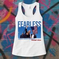 Fearless America Needs President Trump 2024 Women's Tank Top thumb 3