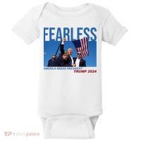 Fearless America Needs President Trump 2024 Baby Bodysuit thumb 0