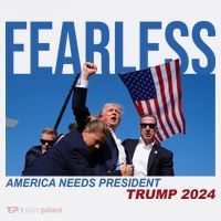 Fearless America Needs President Trump 2024 Baby Bodysuit thumb 2