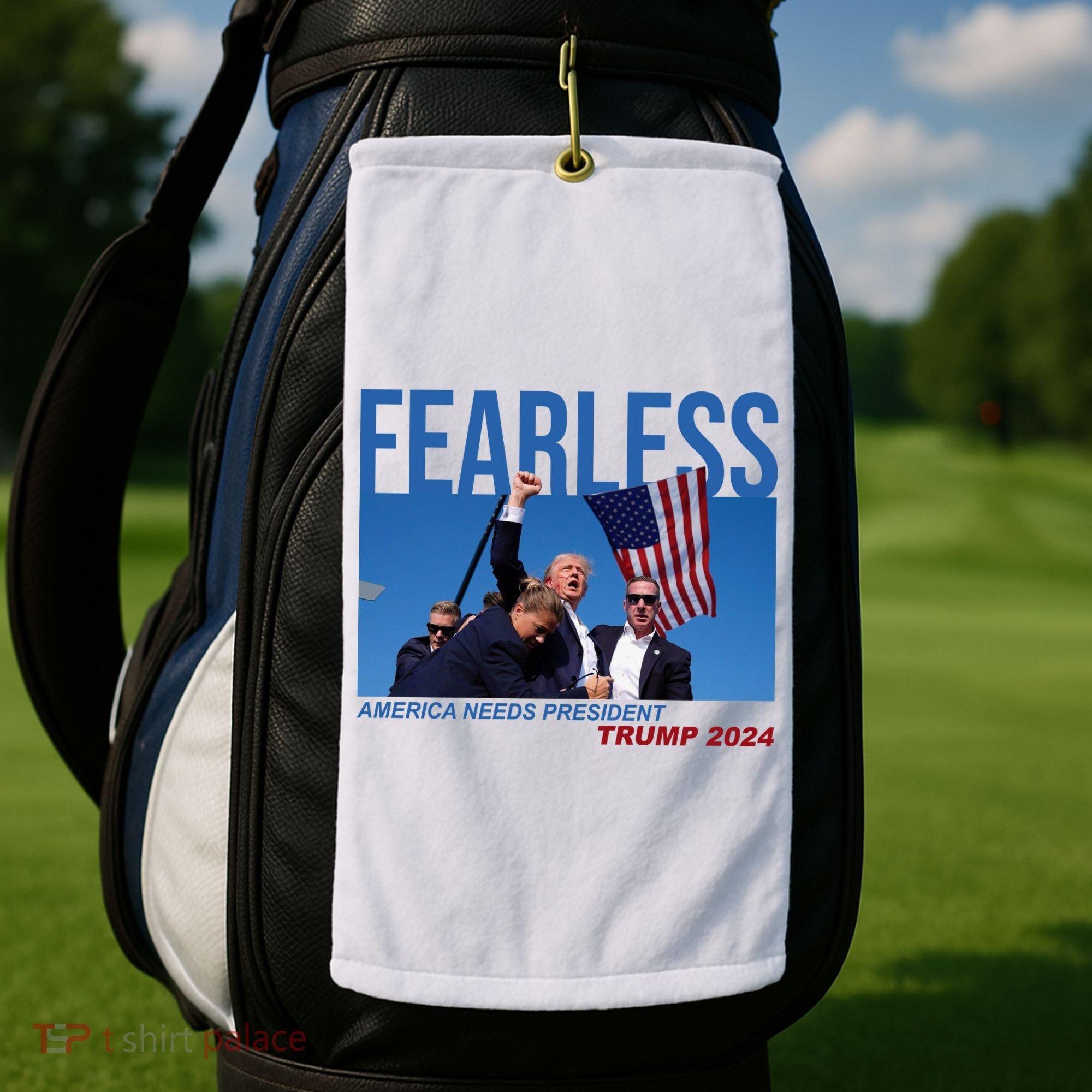 Fearless America Needs President Trump 2024 Golf Towel
