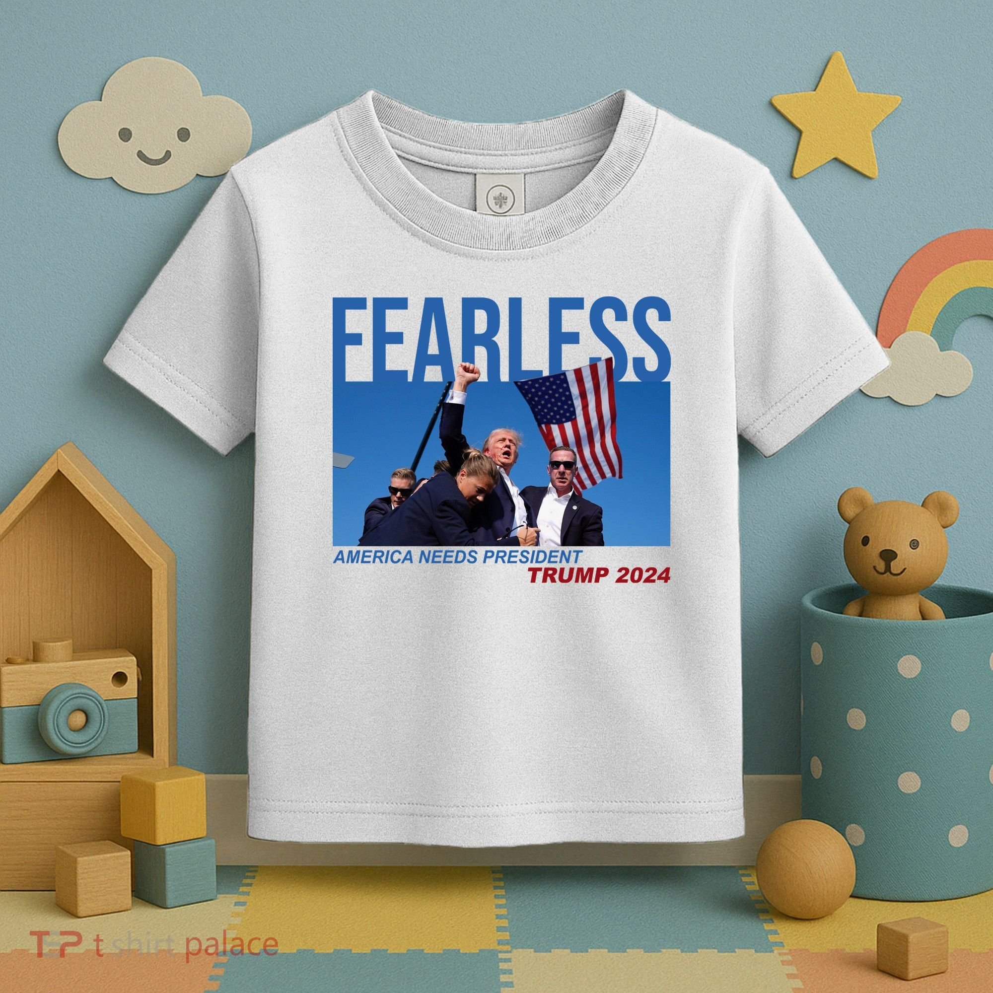 Fearless America Needs President Trump 2024 Toddler T-Shirt