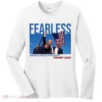 Fearless America Needs President Trump 2024 Women's Long Sleeve Shirt thumb 0