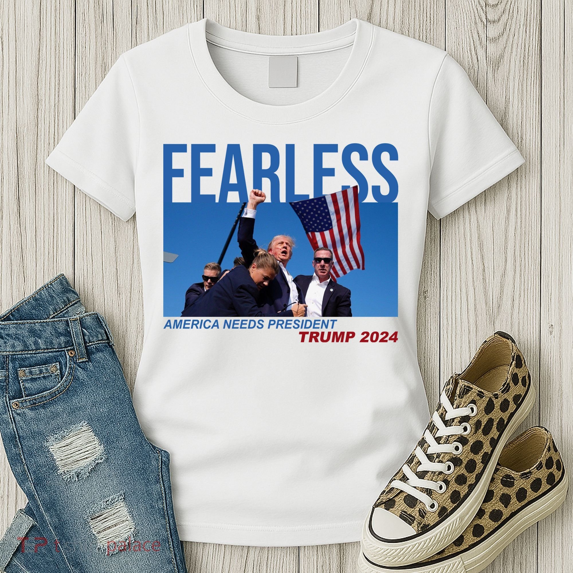 Fearless America Needs President Trump 2024 Women's T-Shirt
