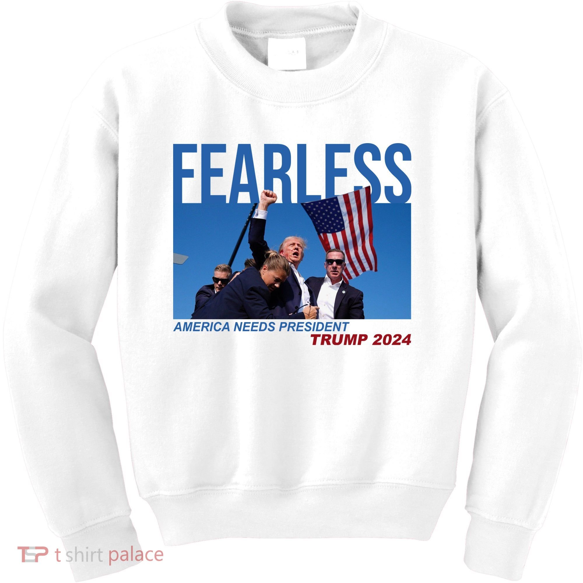 Fearless America Needs President Trump 2024 Kids Sweatshirt
