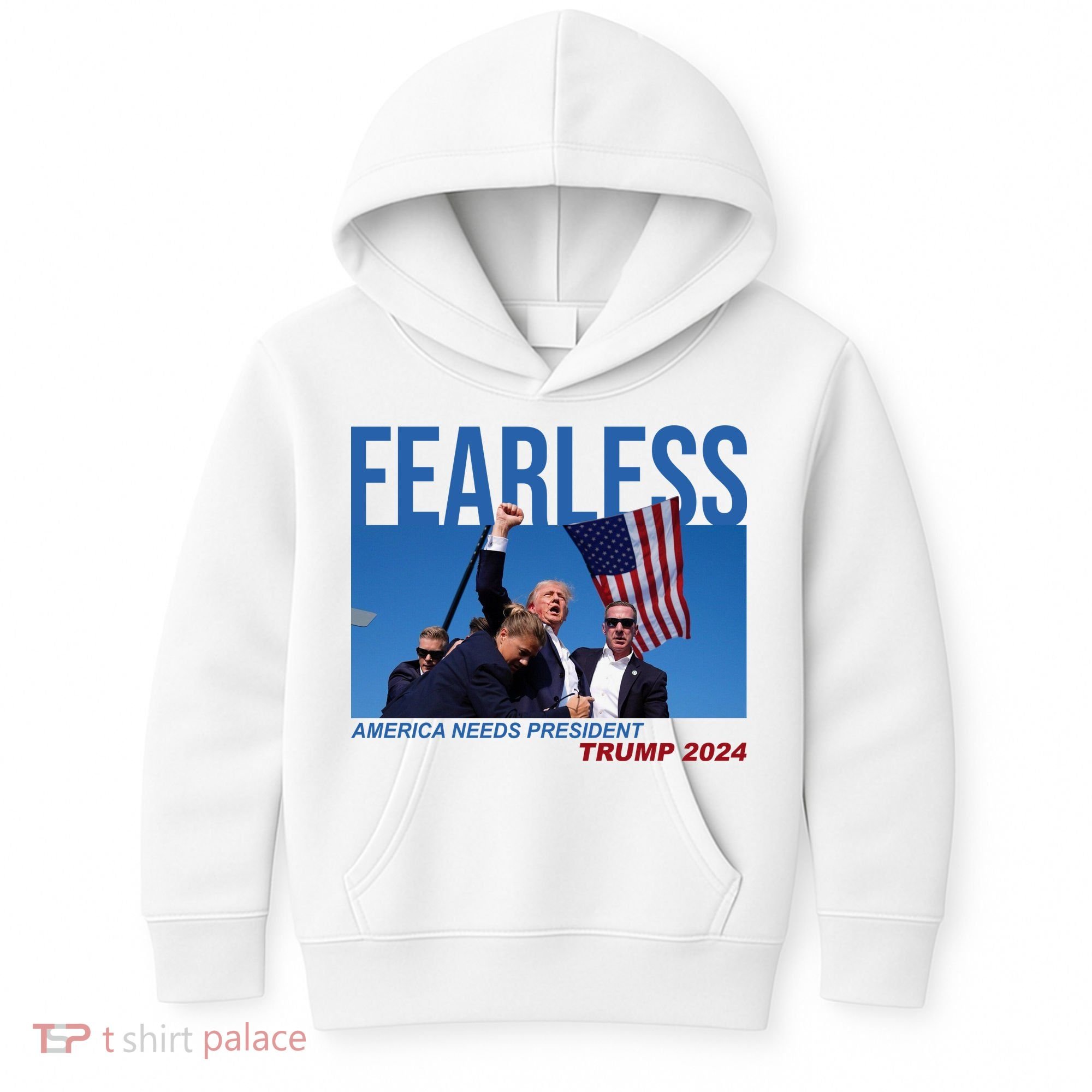 Fearless America Needs President Trump 2024 Kids Hoodie