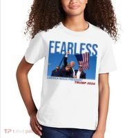 Fearless America Needs President Trump 2024 Kids T-Shirt thumb 2