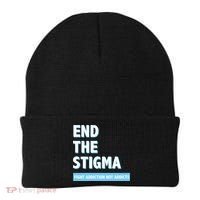 Fight Addiction Not Addicts End The Stigma Awareness Gift Beanie thumb 0