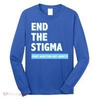 Fight Addiction Not Addicts End The Stigma Awareness Gift Long Sleeve Shirt thumb 0