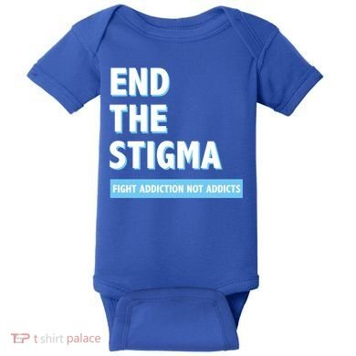 Fight Addiction Not Addicts End The Stigma Awareness Gift Baby Bodysuit