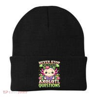 Funny Axolotl Never Stop Wondering Axolotl Questions  Beanie thumb 0