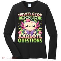 Funny Axolotl Never Stop Wondering Axolotl Questions  Women's Long Sleeve Shirt thumb 0