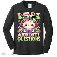 Funny Axolotl Never Stop Wondering Axolotl Questions  Kids Long Sleeve Shirt thumb 0