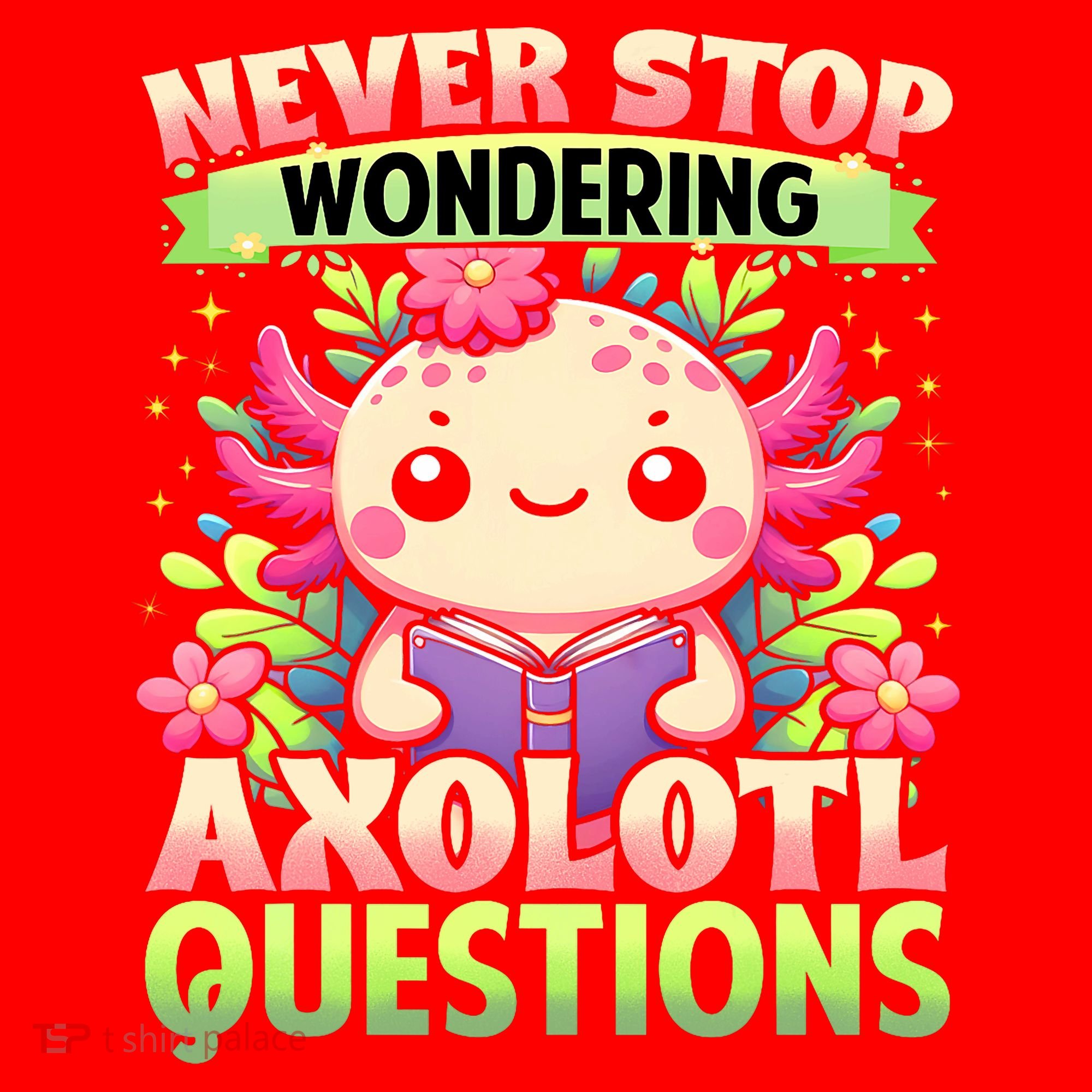 Funny Axolotl Never Stop Wondering Axolotl Questions  Santa Hat