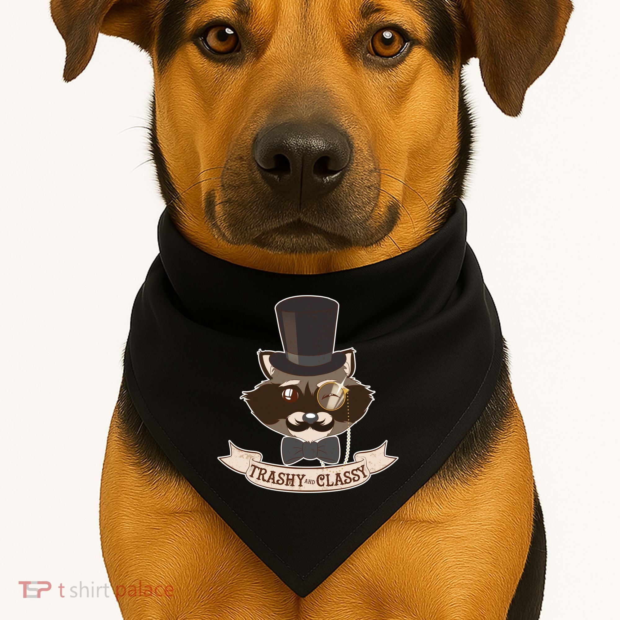 Fancy Trashy Classy Raccoon USA-Made Doggie Bandana