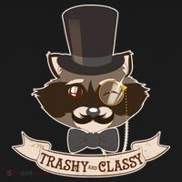 Fancy Trashy Classy Raccoon USA-Made Doggie Bandana thumb 2