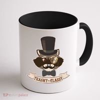 Fancy Trashy Classy Raccoon Coffee Mug thumb 1