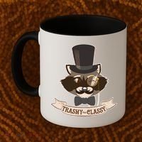 Fancy Trashy Classy Raccoon Coffee Mug thumb 2