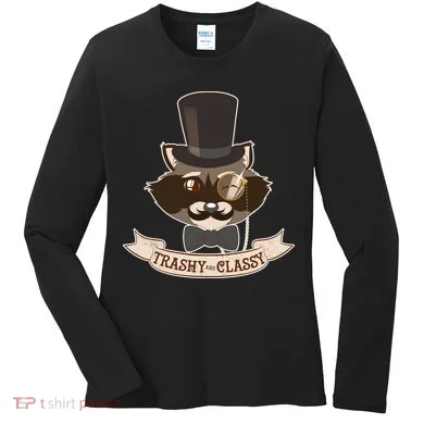Fancy Trashy Classy Raccoon Women's Long Sleeve Shirt