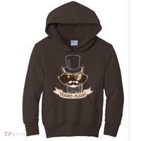 Fancy Trashy Classy Raccoon Kids Hoodie thumb 0