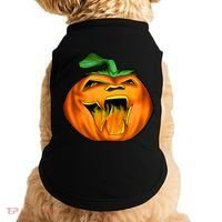 Fanged Fire Jack O' Lantern Pumpkin Halloween Doggie Tank thumb 0