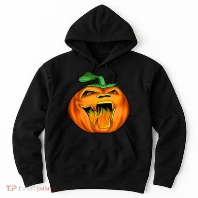 Fanged Fire Jack O' Lantern Pumpkin Halloween Hoodie