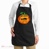 Fanged Fire Jack O' Lantern Pumpkin Halloween Apron thumb 2